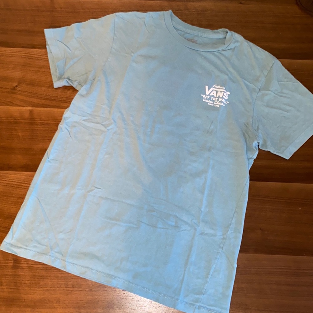 Vans Off The Wall Seafoam Blue Tee Shirt